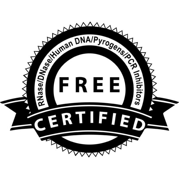Certified free of RNase, DNase, DNA, Pyrogen