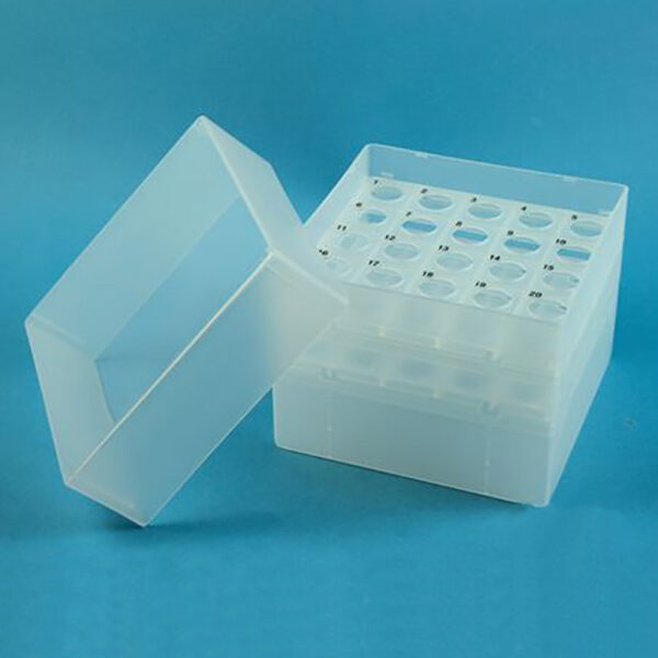 Boks til 15 ml centrifugerør transparent